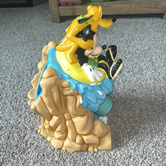 Vintage Dixie Cup Dispenser Mickey Mouse Pluto Disney Waterfall Splash Mountain - Picture 5 of 8
